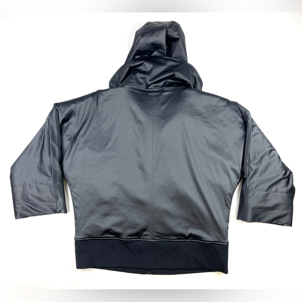Derek Lam IOC x Athleta Collaboration Black Satin Feel Jacket Size Large - Picture 2 of 3